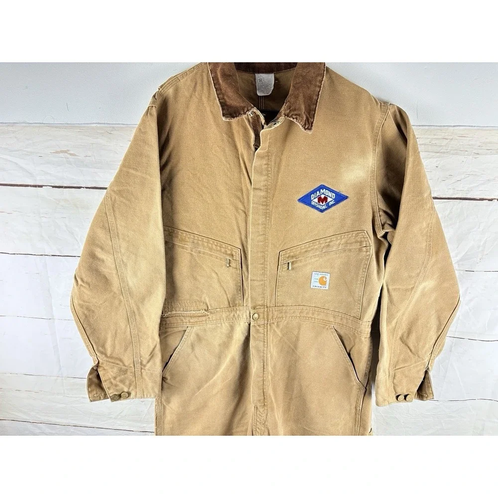 Vintage 1989 100 Year Carhartt Coveralls 40T Duck Canvas Unlined Union Made USA